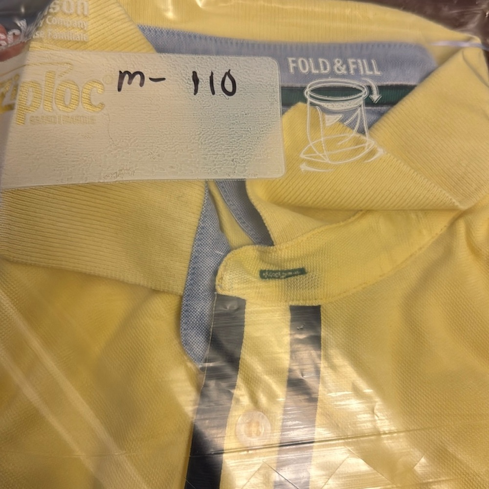 Tommy Hilfiger Golf Polo Shirt Butter Yellow Montauk Downs Hamptons Mens Lrg EUC - Picture 9 of 9